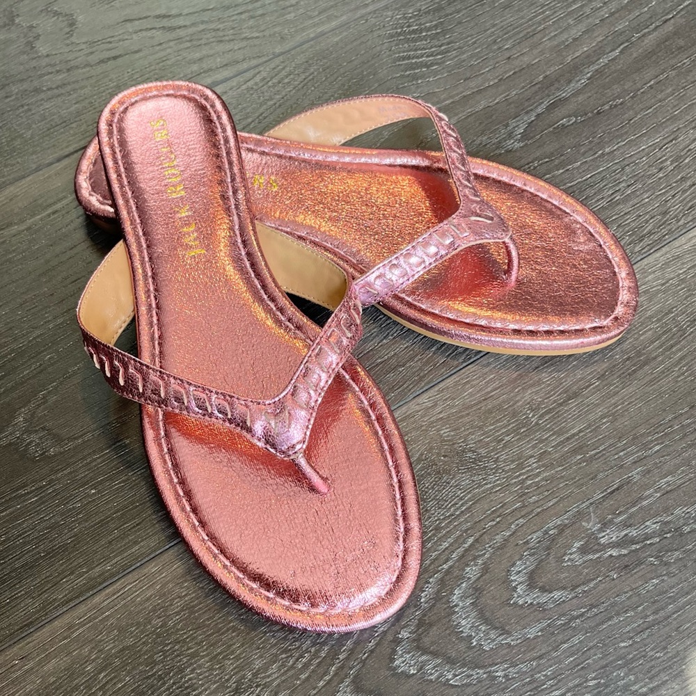 Jack Rogers Collins Pink Metallic Flip Flop Sandal